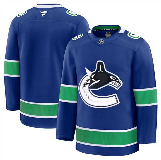 Men%27s Vancouver Canucks Blank Blue 2024-25 Home Stitched Hockey Jersey Dzhi